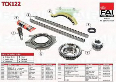 FAI AUTOPARTS tck122 -  Комплект цепи привода распредвала